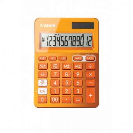 Canon LS-123k Escritorio - Calculadora Escritorio, Calculadora básica, 12 dígitos, Inclinación de pantalla, Batería, Naranja