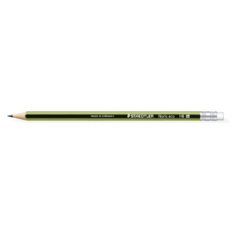 Staedtler Noris Eco 182 30 - Lápiz con punta para borrar HB, 12 unidades 