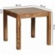 Wohnling WL1.319 mesa cuadrada de madera maciza sheesham, 80 x 80 cm