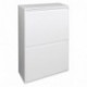 Arregui Basic Cubo de Reciclaje con 4 Cubetas, Metal, Blanco, 24.5x90.5x58.5 cm