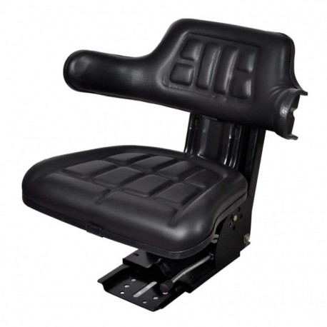 vidaXL Asiento Silla de Tractor con Reposabrazos Suspensión Impermeable Comoda