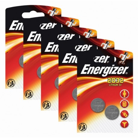 Energizer – Pilas de litio CR 2032 3 V, 5 paquetes x 2 unidades 
