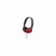 Sony MDR-ZX310APR - Auriculares de diadema cerrados con micrófono, control remoto integrado , rojo