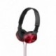 Sony MDR-ZX310APR - Auriculares de diadema cerrados con micrófono, control remoto integrado , rojo