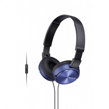 Sony MDR-ZX310APL - Auriculares de diadema cerrados con micrófono, control remoto integrado , azul