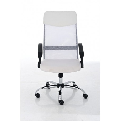 CLP Silla de Oficina WASHINGTON | Silla de Escritorio en Cuero Sintético y Tejido en Red | Silla Ergonómica Giratoria | Silla