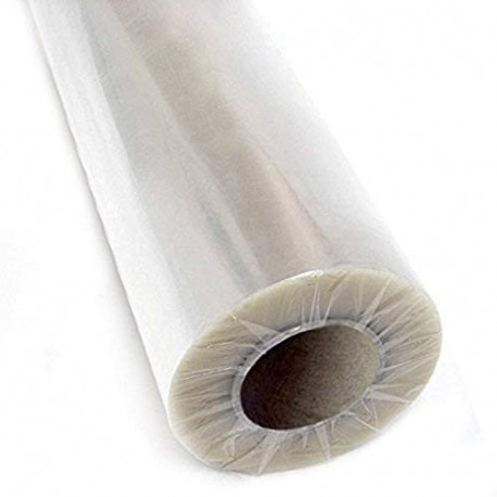 Papel Celofán Transparente Rollo de 50m x 80cm pre-enrollado en un tubo . Papel Celofán para Envolver de Ramo de Florista de