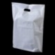 100 x Resistente Blanco Parche mango Fiesta Plástico Bolsas - 10 "X 12" X 4" pequeño unipack MARCA - unibags