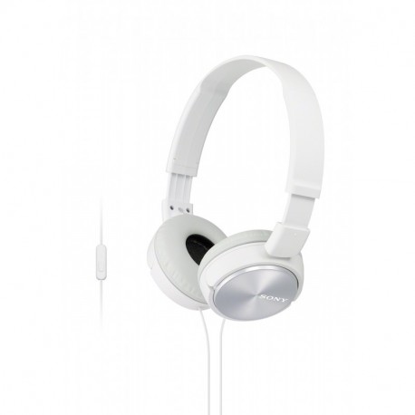 Sony MDR-ZX310APW - Auriculares de diadema cerrados con micrófono, control remoto integrado , blanco