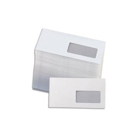 Unipapel 59828 - Caja con sobres, ventana derecha, 1000 unidades, 114 x 229 mm, color blanco
