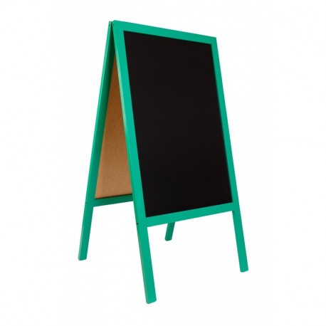 Pizarra de Madera con Pie para Pavimento Tabla caballete Verde - FL GREEN