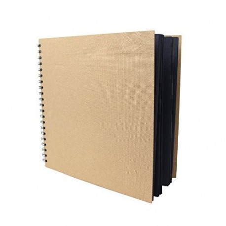 Artway Enviro - Cuaderno de cartulinas negras - 100 % reciclado - 270 gsm - Cuadrado y grande - 285 x 285 mm - 30 hojas