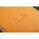 Rhodia 118338C Webnote - Cuaderno de notas hojas marfil microperforadas, con cinta elástica, tamaño A6, a rayas, 90 g, 9 x 1