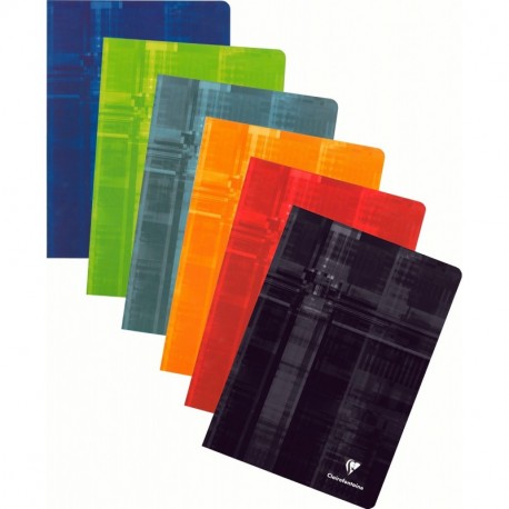 Clairefontaine 63164C - Cuadernos grapados A4 cuadriculado 4x4 con margen de 96 páginas, 1 unidad, colores surtidos