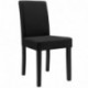 [en.casa]®] 6 sillas tapizadas negro alta calidad con patas de madera maciza/piel sintética/elegante / Set ahorro