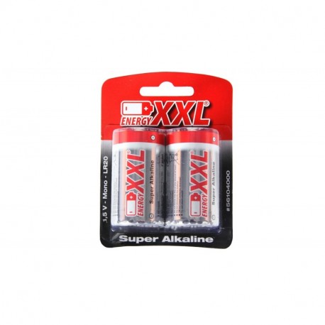 energyxxl 56104000 – Mono pilas tipo LR20 Super Alkaline, 1.5 V, 2 unidades 