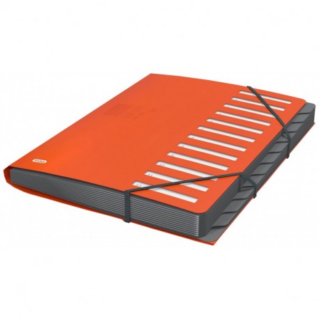 Elba 400033686 - Carpeta clasificadora A4, 400 hojas, 12 separadores , naranja