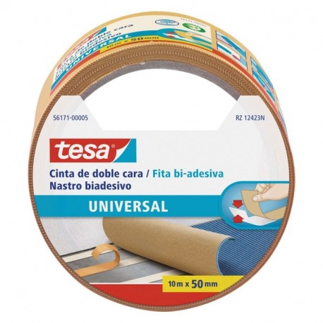 Tesa 56171-00005-02 Cinta de Doble Cara Universal, 10 m x 50 mm