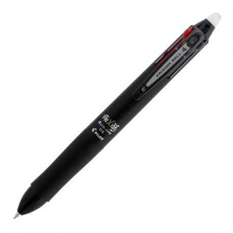 Pilot Frixion Ball 4 LKFB-80EF-B - Multibolígrafo de 4 colores y tinta de gel, negro