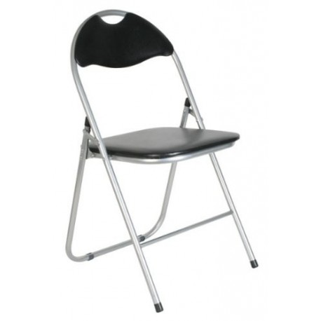 499B60 - Silla Metalica Plegable Metal/Negro