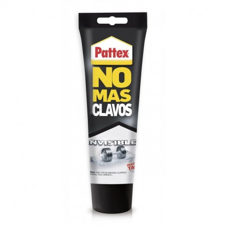 Pattex No Más Clavos invisible, adhesivo multimaterial, transparente, 200gr