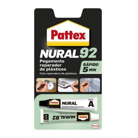 Pattex Nural 92, pegamento reparador específico para plásticos, 22 ml