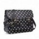 Miss Lulu Brand Diseñador vintage Lunares cuero de imitación Maletín de trabajo Bolso satchel Bolsa para la escuela