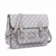 Miss Lulu - Bolso cruzados para mujer Talla única, 1665 Dots Grey, Talla única