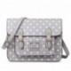 Miss Lulu - Bolso cruzados para mujer Talla única, 1665 Dots Grey, Talla única