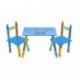 Kiddi Style Mesa y Sillas Infantiles - Madera - Par Ninos -Diseño de ceras de colores