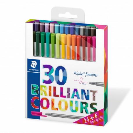 Staedtler 334 C30P - Paquete de 30 rotuladores, Multicolor