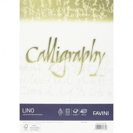 Favini Calligraphy A69Q514 - Papel pergamino A4, liso, 50 unidades 