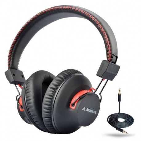 Avantree 40 horas aptX Hi-Fi Auriculares Diadema Bluetooth Inalambricos para TV con micrófono, Over Ear Extra Cómodos y Liger