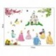 ufengke® Bella Princesa Encantadores Enanos y Castillo de la Historieta Pegatinas de Pared, Vivero Habitación de los Niños Re