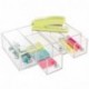 InterDesign Drawers Caja con compartimentos | Caja de maquillaje con 4 cajones | Organizador de maquillaje o artículos de ofi