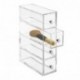 InterDesign Drawers Caja con compartimentos | Caja de maquillaje con 4 cajones | Organizador de maquillaje o artículos de ofi