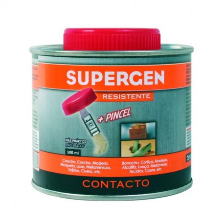 TESA 62600-00000-14 Supergen Adhesivo Contacto Resistente en Bote 500 ML, con Pincel