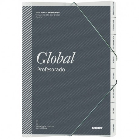 Additio P172 - Carpeta Global para el profesorado, color gris