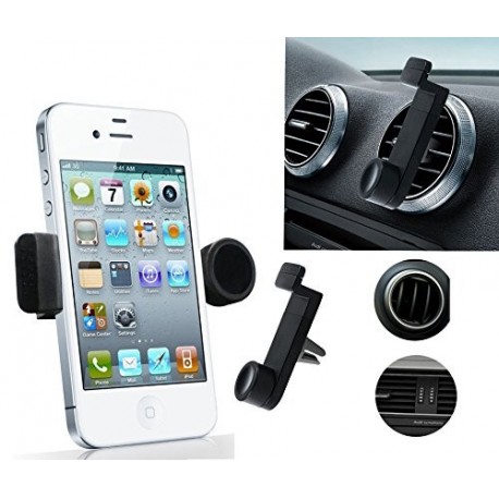 Soporte Universal de telefono movil para coche Extensible y rotable 360º Air Vent support para las Ranuras o Rejilla de Venti