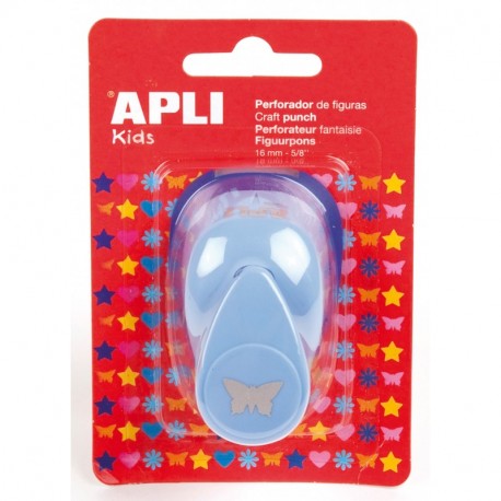 APLI Kids 13070 - Perforadora para papel figura mariposa, 16 mm