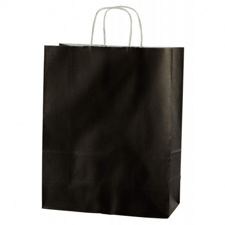 Thepaperbagstore 20 NEGRO BOLSAS DE PAPEL DE ASA RIZADA 250x110x310mm - ELIJA COLOR