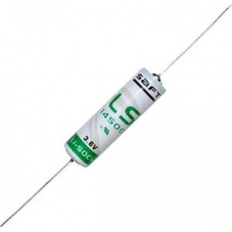 Pila de Litio Saft LS14500 Mignon/AA 3,6Volt con terminales axiales para soldar, 3,6V, Lithium-Thionylchlorid