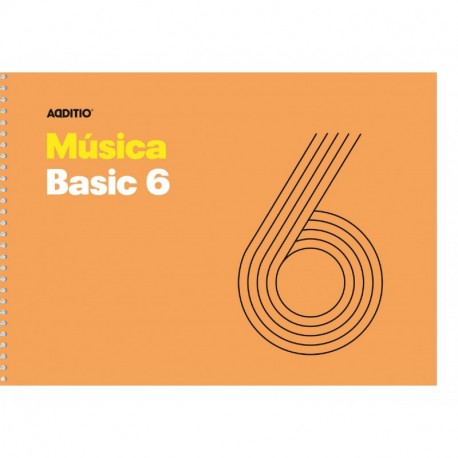 Additio M06 - Cuaderno de música, Basic 6, color naranja