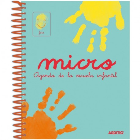 Additio A102 - Agenda Micro para escuela infantil, 0 a 3 años, color azul