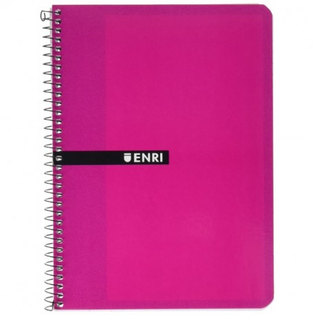 Enri 100430104 - Cuaderno rayado, A4, 80 hojas, colores aleatorios, Paquete de 10