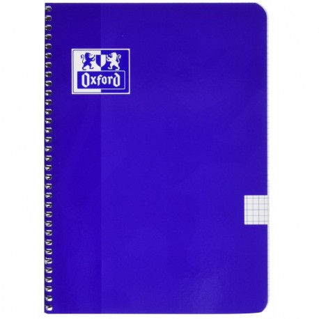Oxford 100430166 Cuaderno, 80 hojas, formato A5, cuadrícula 4 x 4 mm, con margen,colores surtidos, 5 unidades