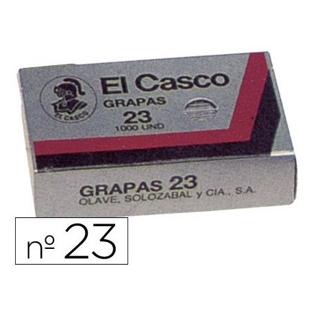El Casco 136862 - Caja de 1000 grapas galvanizadas Nº 23/6G