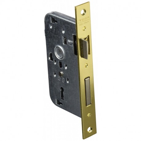 Tesa Assa Abloy, 200240HL Cerradura de embutir para puertas de madera, Entrada 40mm, Latonado