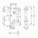 Tesa Assa Abloy, 203050HL, Cerradura de Embutir para Puertas de Madera 2030, entrada de 50 mm, Hierro latonado