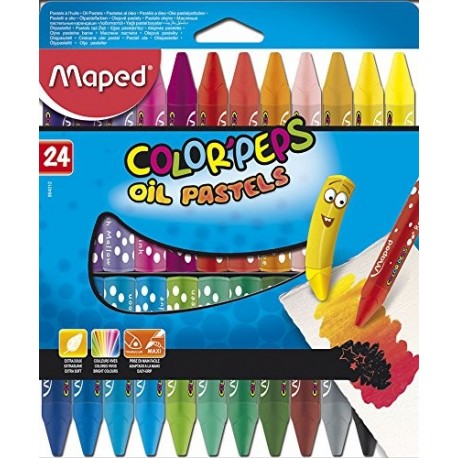 Maped 864012 - Estuche de 24 ceras blandas